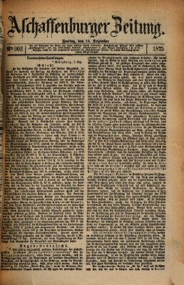 Aschaffenburger Zeitung Freitag 10. Dezember 1875