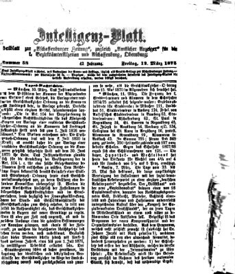 Aschaffenburger Zeitung Freitag 12. März 1875