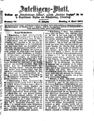 Aschaffenburger Zeitung Dienstag 6. April 1875