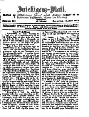 Aschaffenburger Zeitung Donnerstag 10. Juni 1875