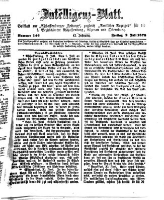 Aschaffenburger Zeitung Freitag 2. Juli 1875
