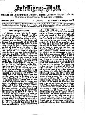 Aschaffenburger Zeitung Mittwoch 18. August 1875