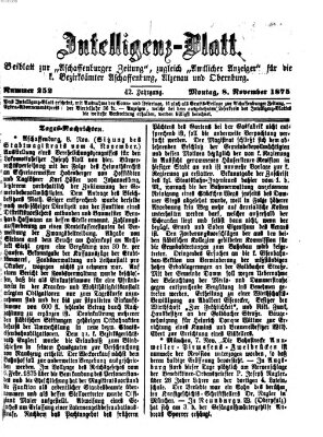 Aschaffenburger Zeitung Montag 8. November 1875