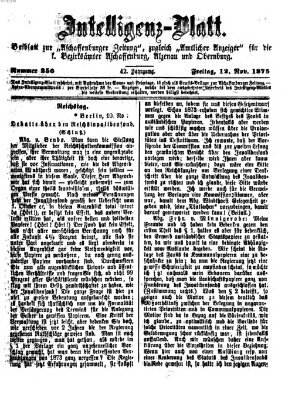 Aschaffenburger Zeitung Freitag 12. November 1875