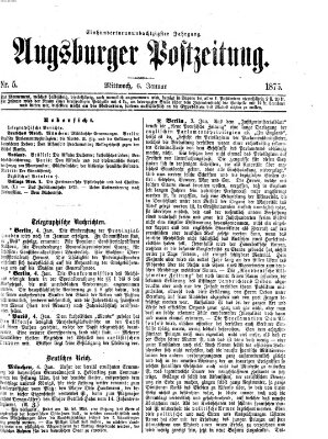 Augsburger Postzeitung Mittwoch 6. Januar 1875