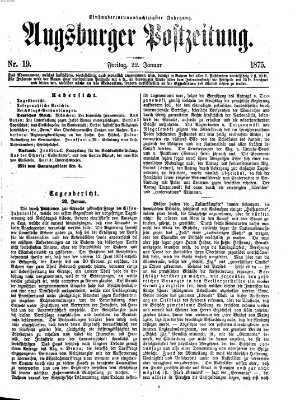 Augsburger Postzeitung Freitag 22. Januar 1875