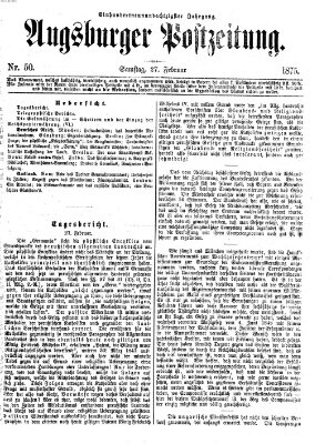 Augsburger Postzeitung Samstag 27. Februar 1875