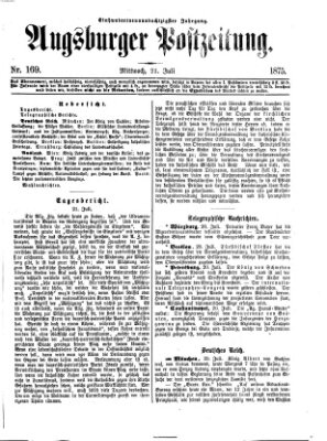 Augsburger Postzeitung Mittwoch 21. Juli 1875