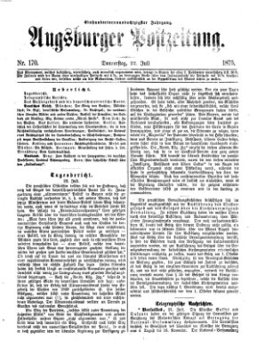 Augsburger Postzeitung Donnerstag 22. Juli 1875