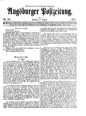 Augsburger Postzeitung Freitag 27. August 1875