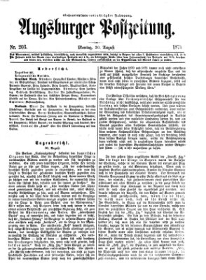 Augsburger Postzeitung Montag 30. August 1875