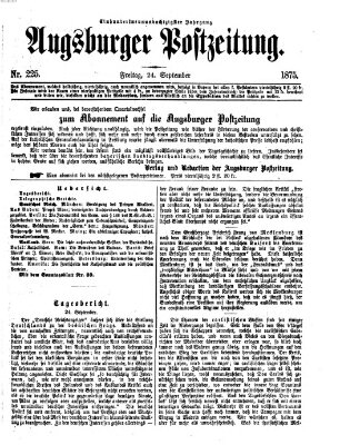 Augsburger Postzeitung Freitag 24. September 1875