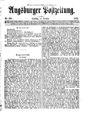 Augsburger Postzeitung Samstag 23. Oktober 1875