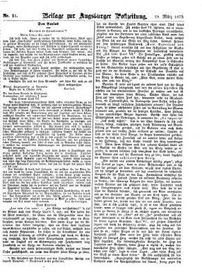 Augsburger Postzeitung Montag 29. März 1875