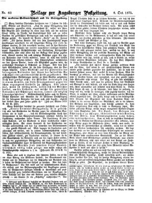 Augsburger Postzeitung Mittwoch 6. Oktober 1875