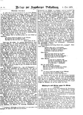 Augsburger Postzeitung Samstag 9. Oktober 1875