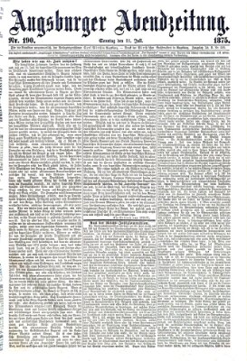Augsburger Abendzeitung Sonntag 11. Juli 1875
