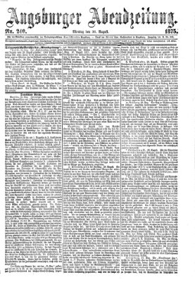 Augsburger Abendzeitung Montag 30. August 1875