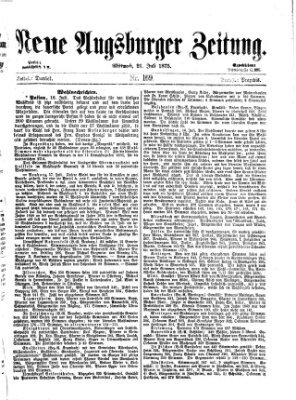 Neue Augsburger Zeitung Mittwoch 21. Juli 1875