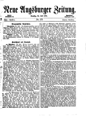 Neue Augsburger Zeitung Samstag 24. Juli 1875