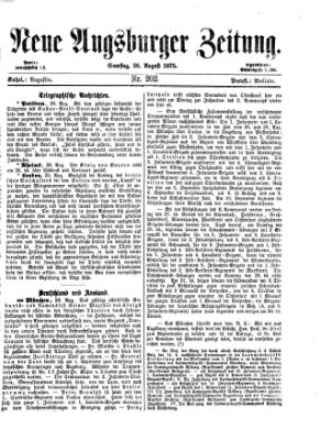Neue Augsburger Zeitung Samstag 28. August 1875