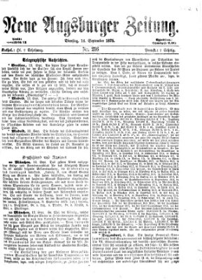 Neue Augsburger Zeitung Dienstag 14. September 1875