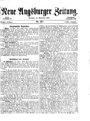 Neue Augsburger Zeitung Dienstag 16. November 1875