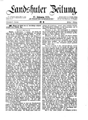 Landshuter Zeitung Mittwoch 6. Januar 1875