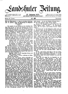 Landshuter Zeitung Freitag 22. Januar 1875