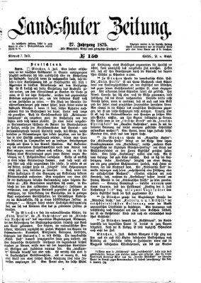 Landshuter Zeitung Mittwoch 7. Juli 1875
