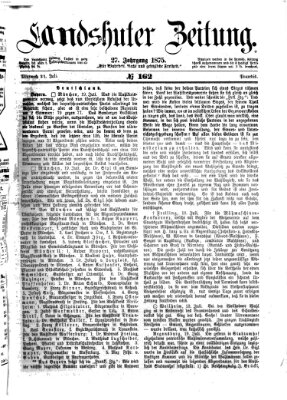 Landshuter Zeitung Mittwoch 21. Juli 1875