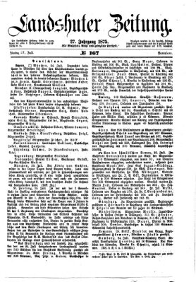 Landshuter Zeitung Dienstag 27. Juli 1875