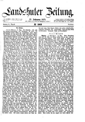 Landshuter Zeitung Samstag 14. August 1875