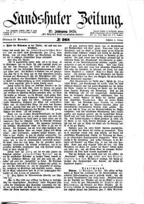 Landshuter Zeitung Mittwoch 24. November 1875