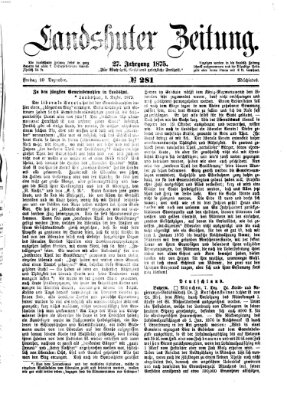 Landshuter Zeitung Freitag 10. Dezember 1875