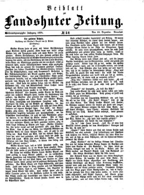 Landshuter Zeitung Sonntag 19. Dezember 1875