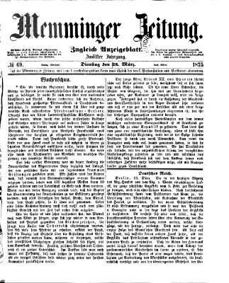 Memminger Zeitung Dienstag 23. März 1875