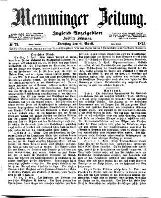 Memminger Zeitung Dienstag 6. April 1875