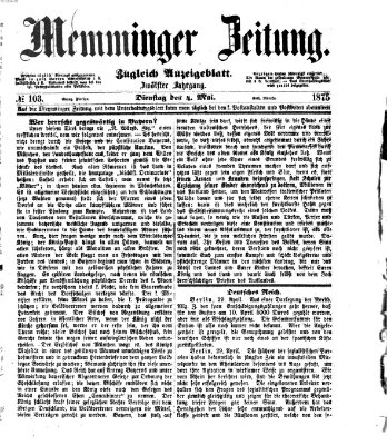 Memminger Zeitung Dienstag 4. Mai 1875