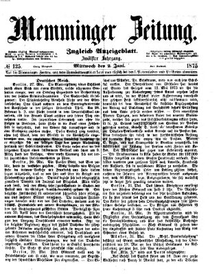 Memminger Zeitung Mittwoch 2. Juni 1875