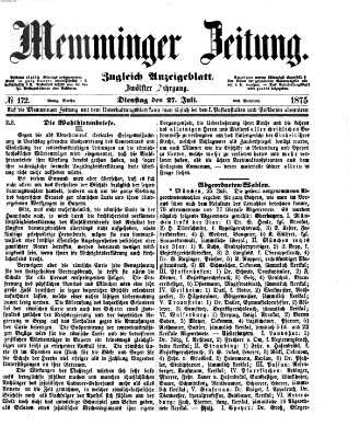 Memminger Zeitung Dienstag 27. Juli 1875