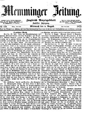 Memminger Zeitung Mittwoch 4. August 1875