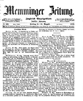Memminger Zeitung Freitag 27. August 1875