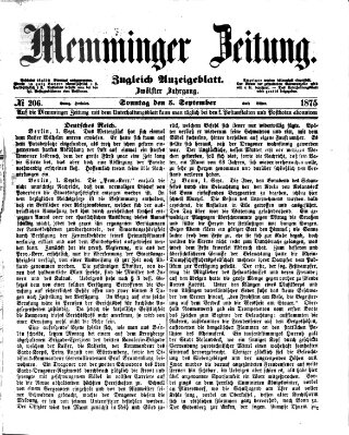 Memminger Zeitung Sonntag 5. September 1875