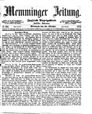Memminger Zeitung Mittwoch 20. Oktober 1875