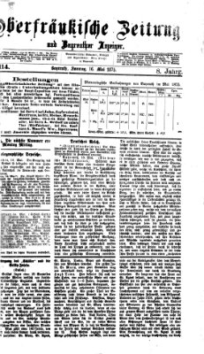 Oberfränkische Zeitung und Bayreuther Anzeiger (Bayreuther Anzeiger) Sonntag 16. Mai 1875