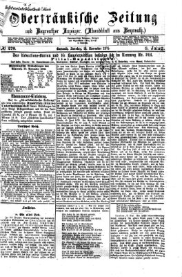 Oberfränkische Zeitung und Bayreuther Anzeiger (Bayreuther Anzeiger) Sonntag 14. November 1875