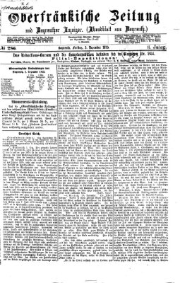 Oberfränkische Zeitung und Bayreuther Anzeiger (Bayreuther Anzeiger) Freitag 3. Dezember 1875