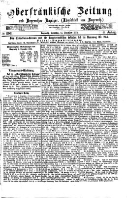 Oberfränkische Zeitung und Bayreuther Anzeiger (Bayreuther Anzeiger) Samstag 11. Dezember 1875