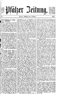 Pfälzer Zeitung Samstag 13. Februar 1875